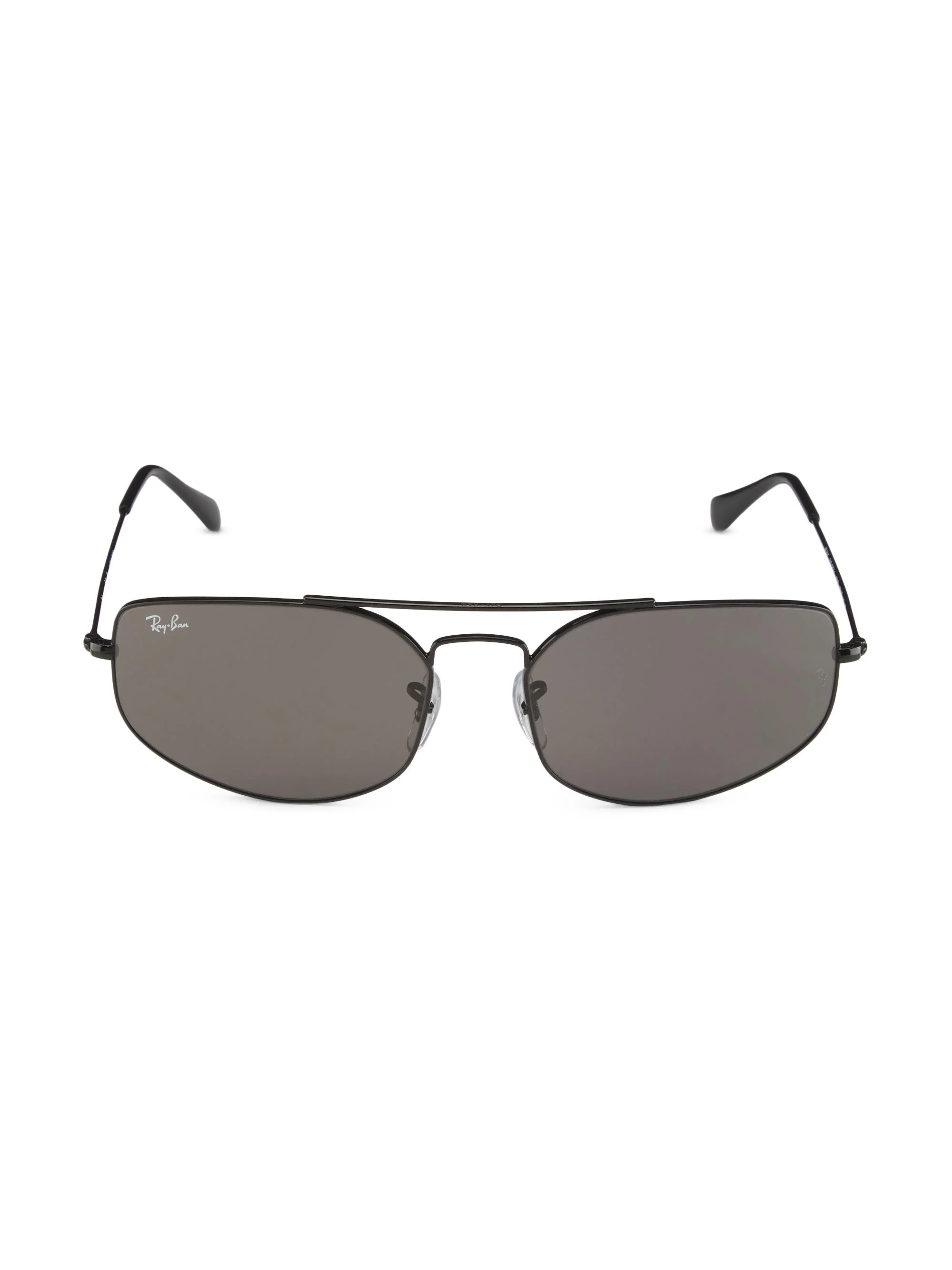 Men's RB3845 60MM Aviator Sunglasses - Dark Grey Black - 1