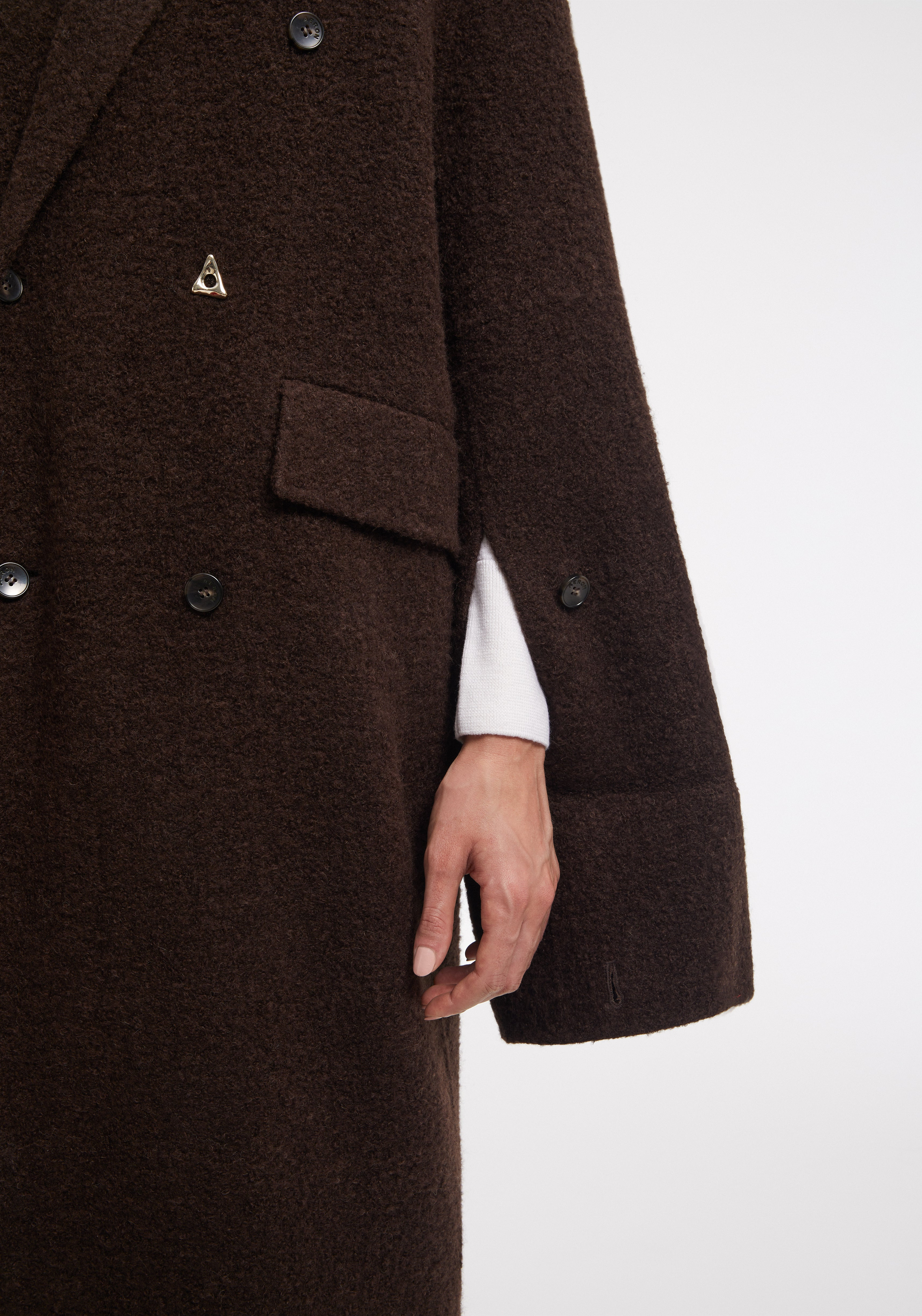 LIORA
Oversized double-breasted wool-blend coat - 5