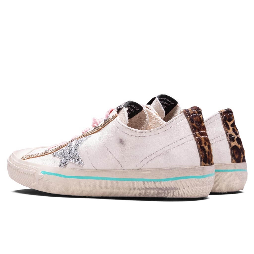 WOMEN'S V-STAR - WHITE/SILVER/BEIGE BROWN LEO - 3