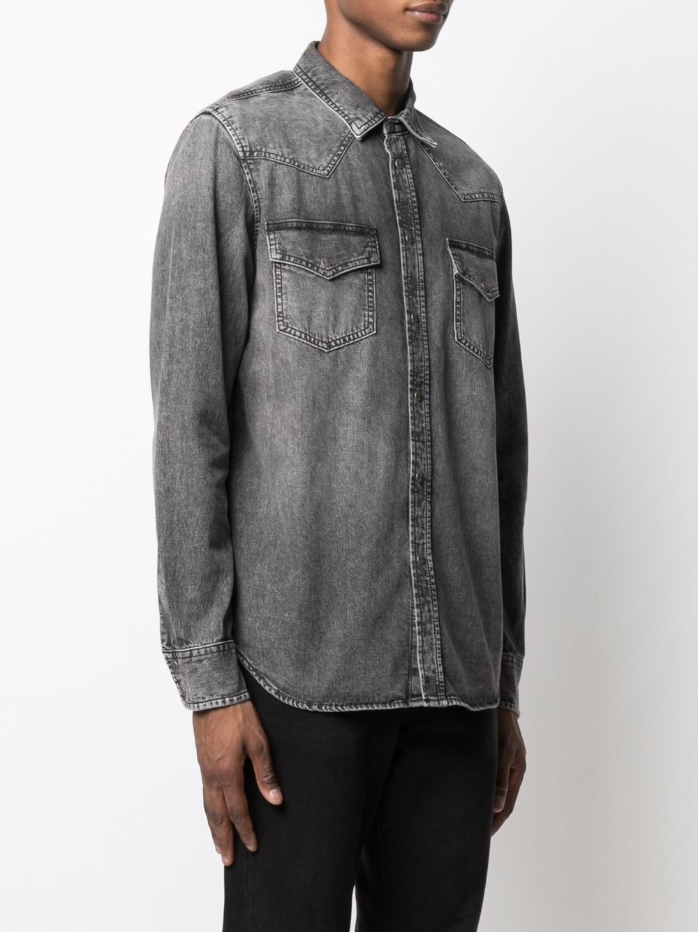 stonewashed denim shirt - 3