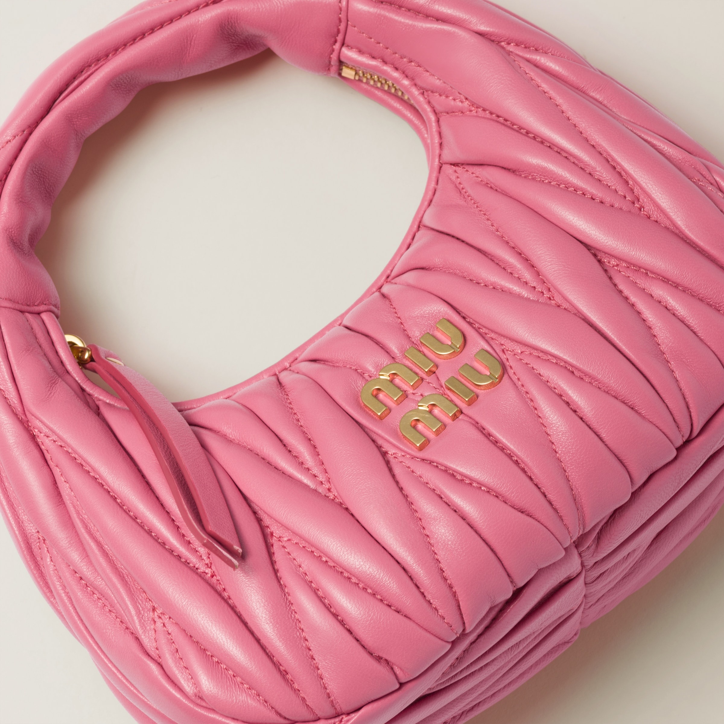 Wander matelassé nappa leather hobo mini-bag - 7