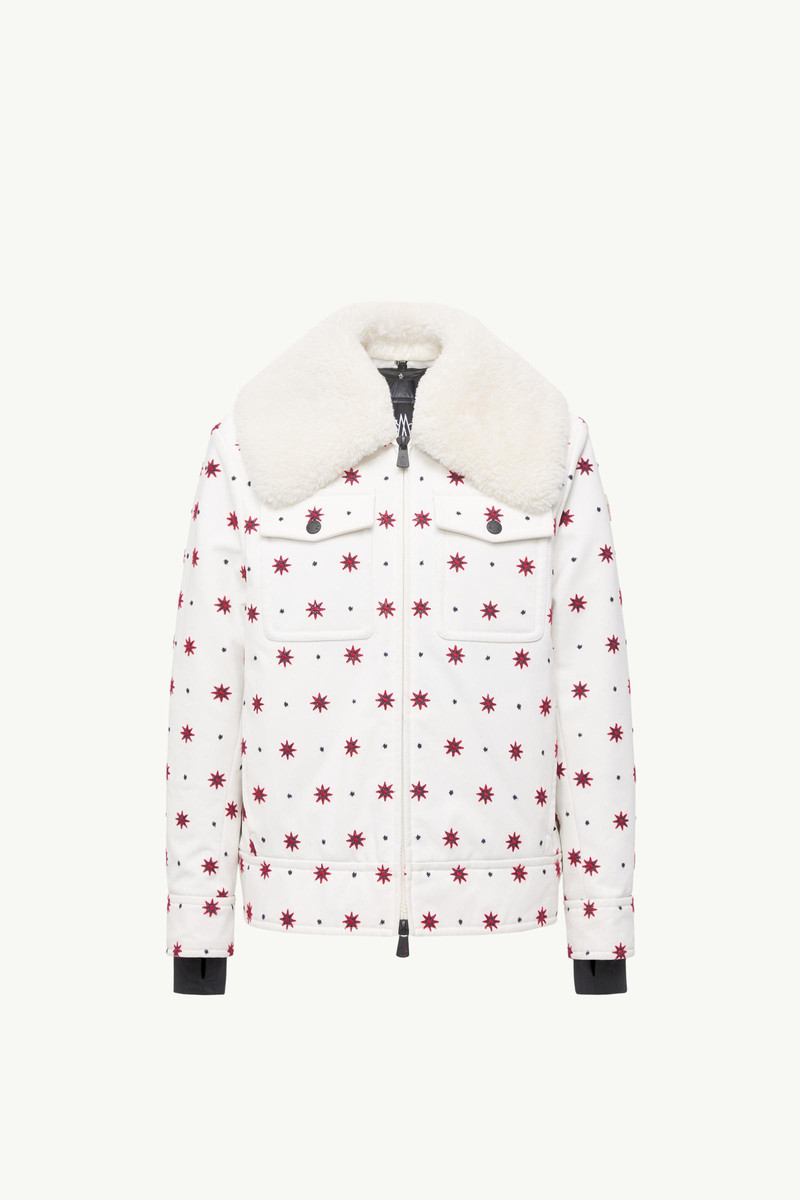 Larient Geometric Pattern Down Shirt Jacket 1
