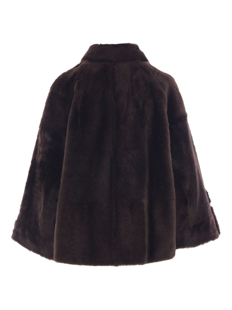 Brunello Cucinelli double-breasted leather coat outlook