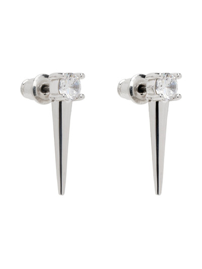 We11done Silver Crystal Spike Stud Earrings outlook