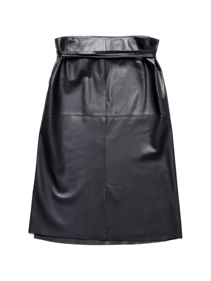 Tod's tie-belt leather skirt outlook