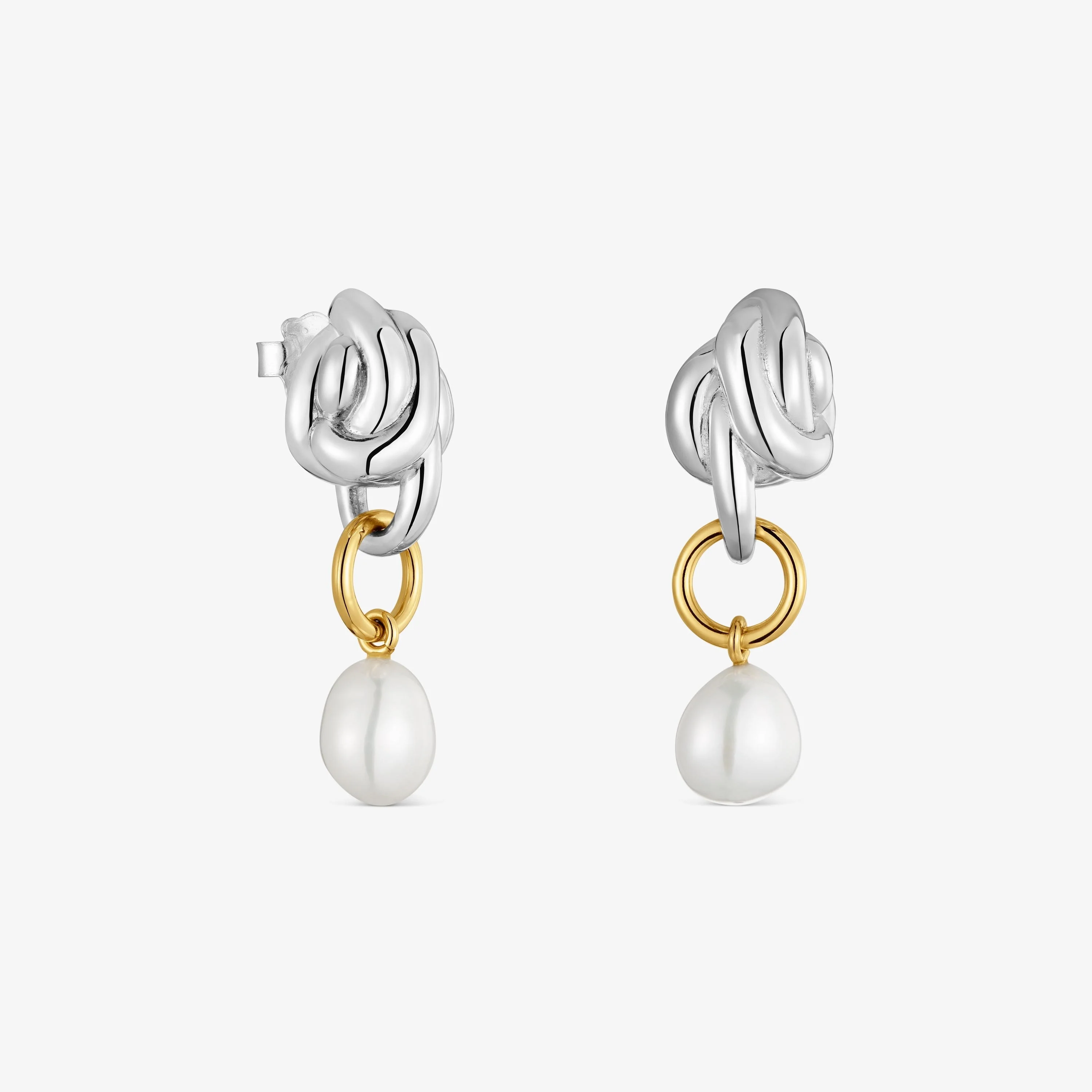 Two-tone Earrings with cultured pearls TOUS Lia - 1
