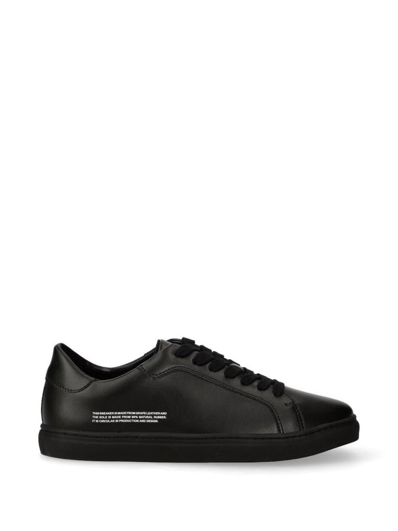 Grape leather lace-up sneakers 1