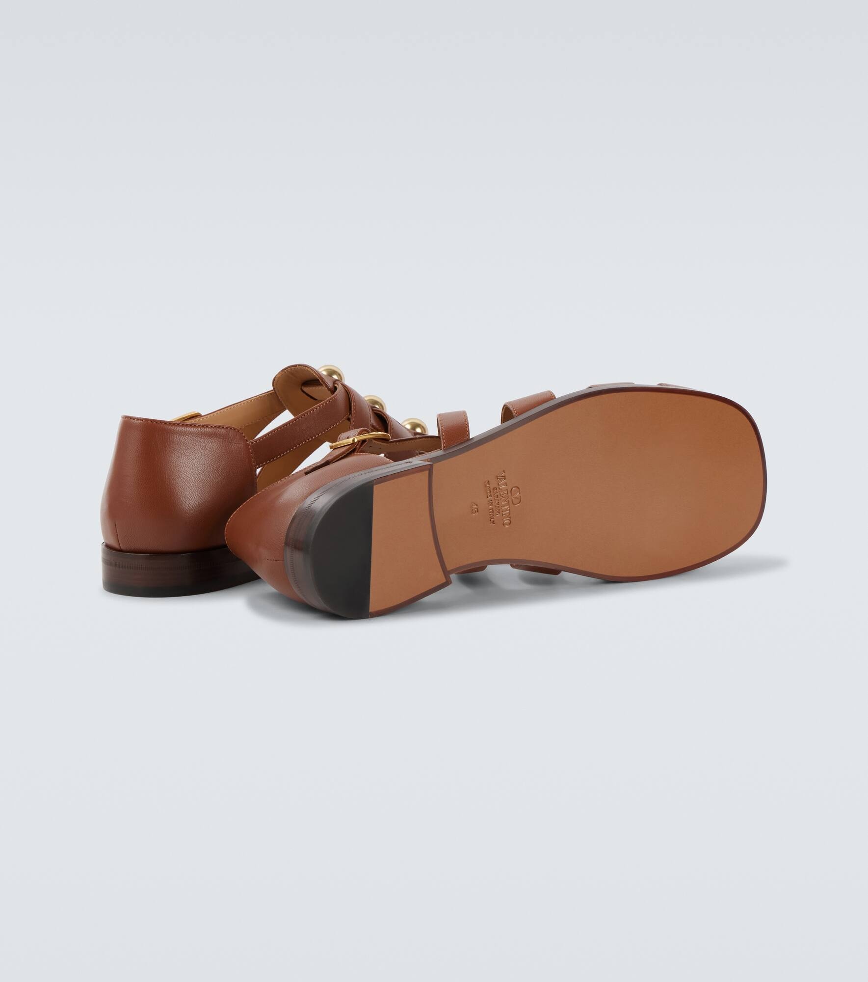 Studded leather fisherman sandals - 7