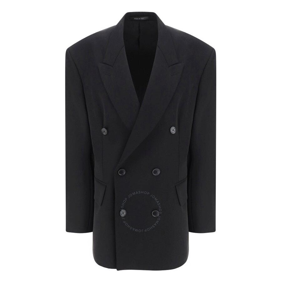 BALENCIAGA Balenciaga Double-Breasted Cinched Wool Blazer