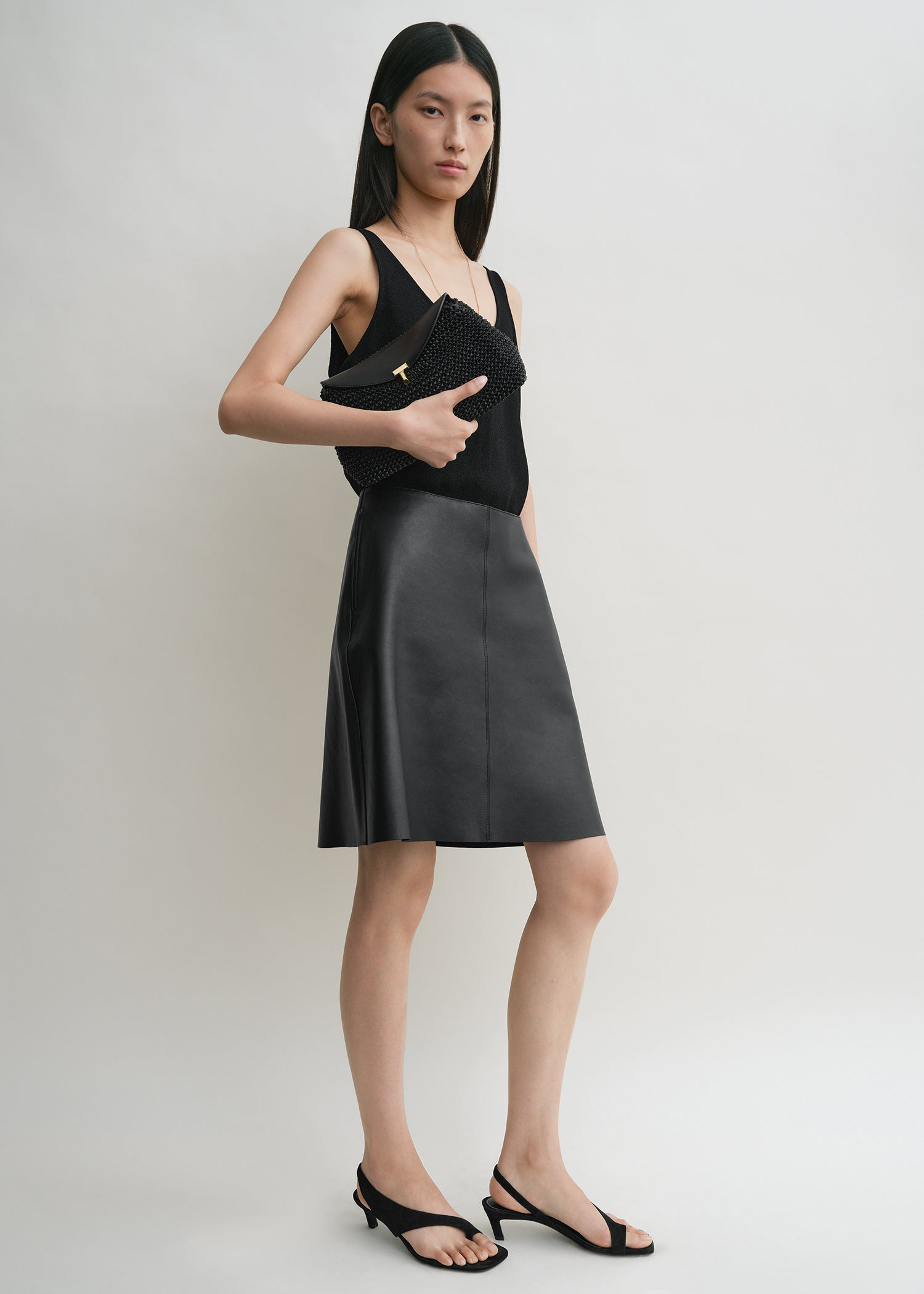 Leather skirt black - 3