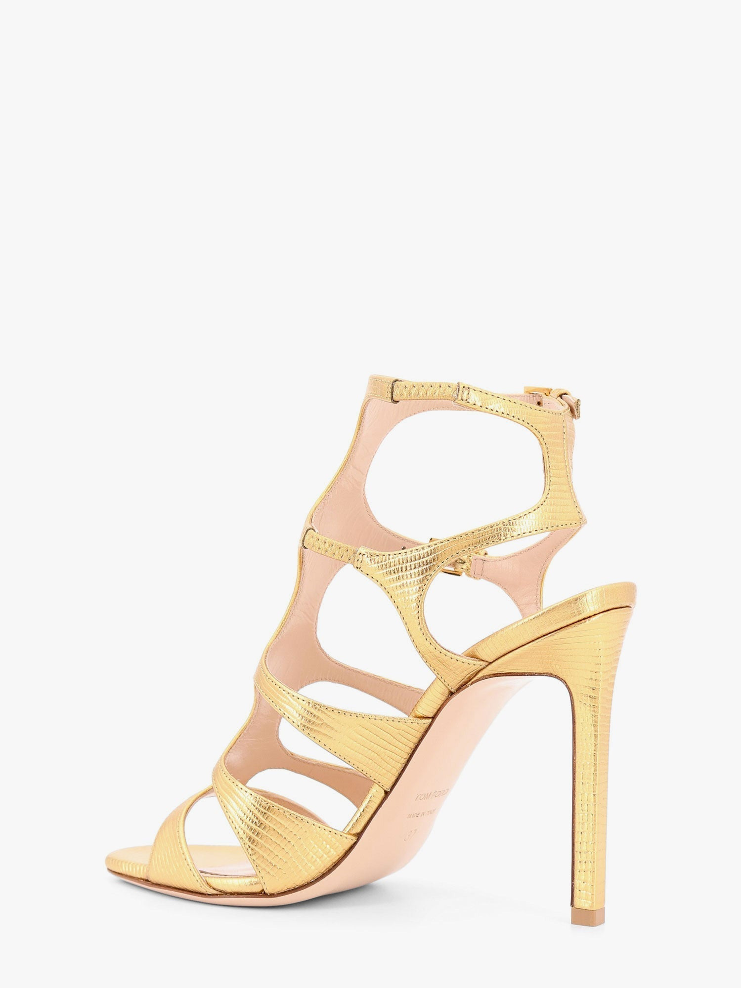 Tom Ford Laminated Leather Sandals With Croco Print - 4