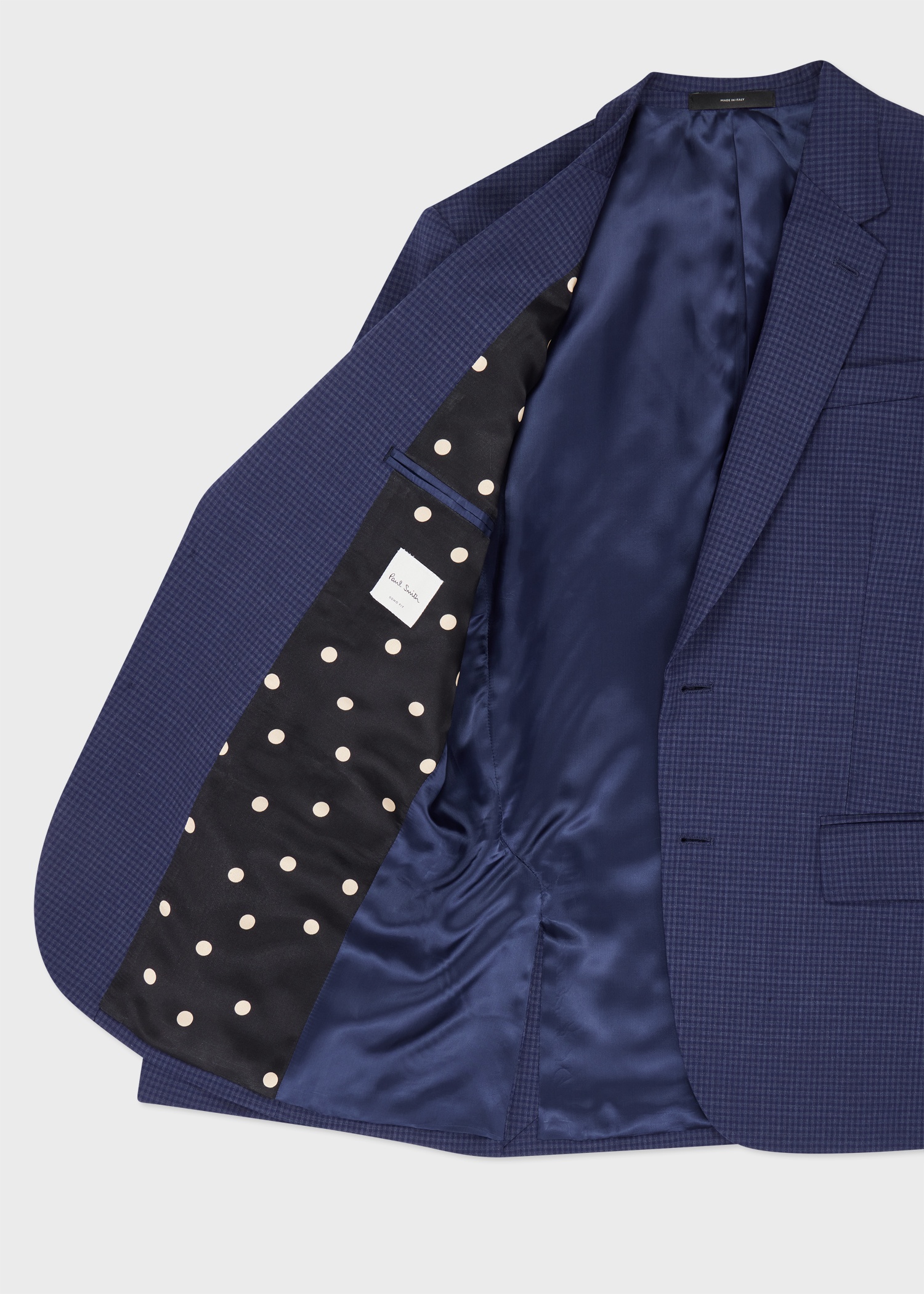 The Soho - Tailored-Fit Blue Gingham Wool Blazer - 4