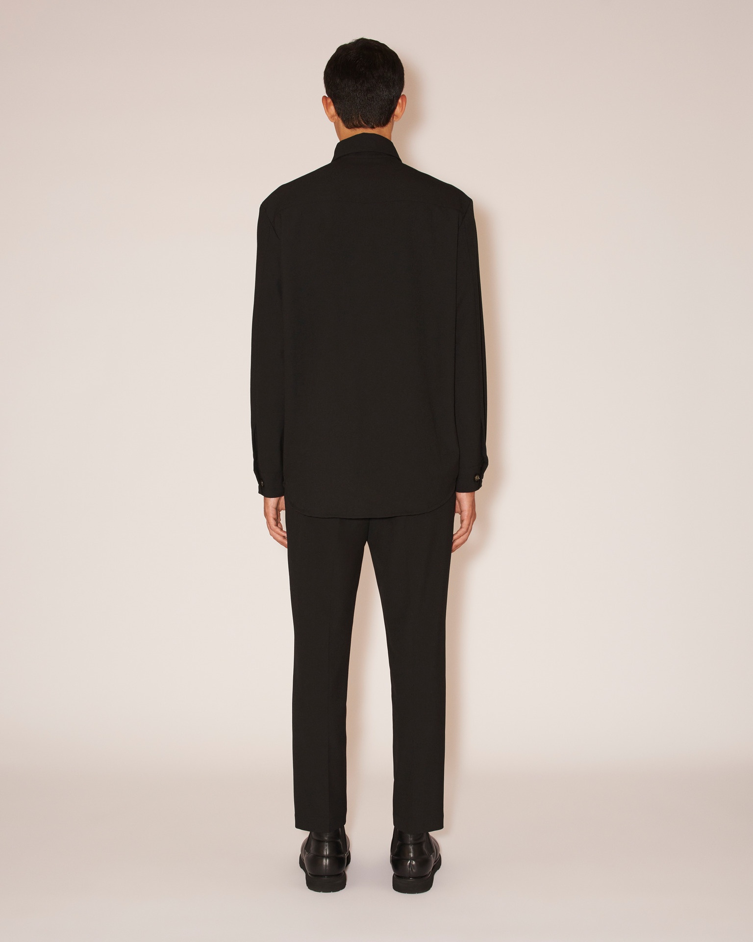 ADAR - Eco-cady slim-leg pants - Black - 3