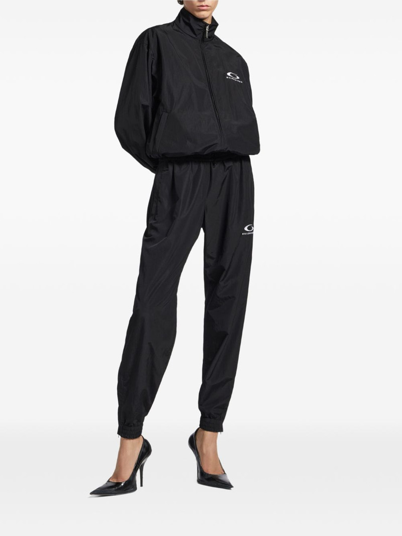 BALENCIAGA logo-graphic jacket outlook