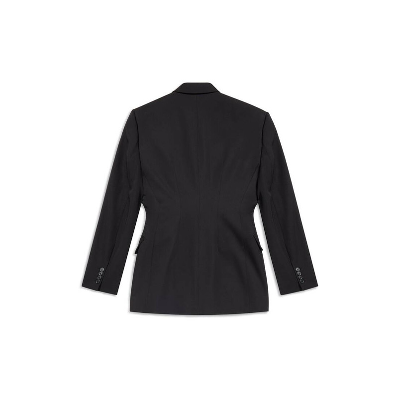 BALENCIAGA Women's Cinched Jacket in Black outlook