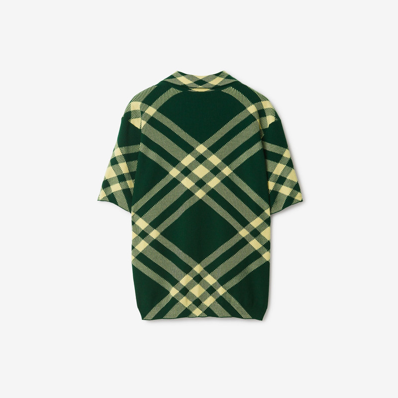 Check Wool Blend Polo Shirt 5