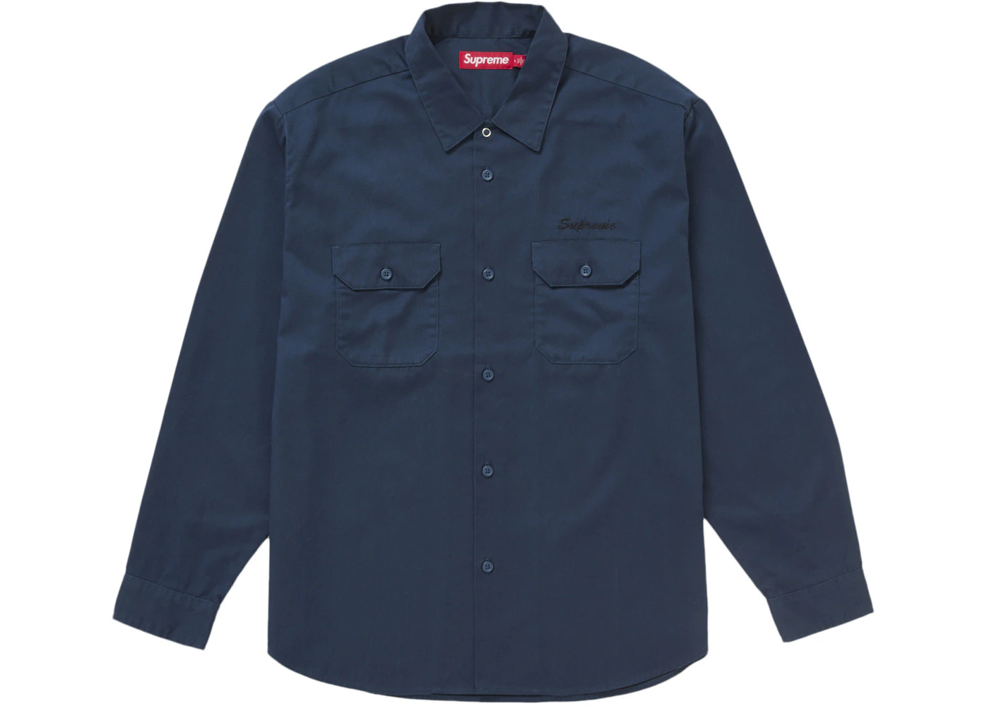 Supreme Snow White Work Shirt Light Navy - 2