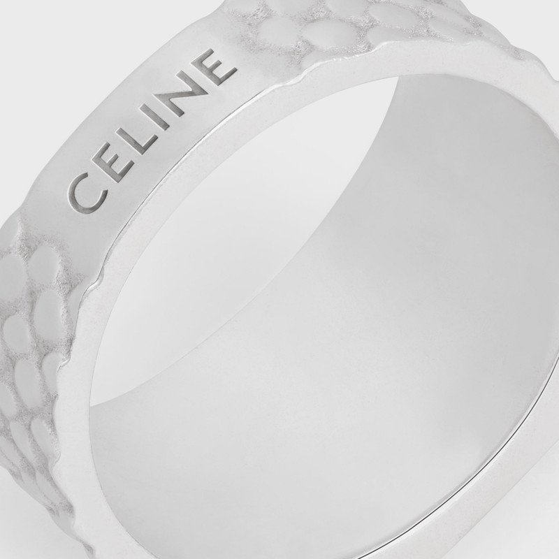 Triomphe Python Signet Ring in Onyx and Sterling Silver with Rhodium finish 5