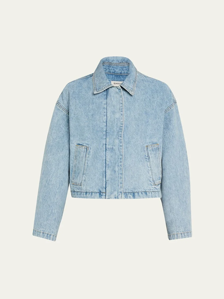 Everli Cropped Denim Jacket - 1