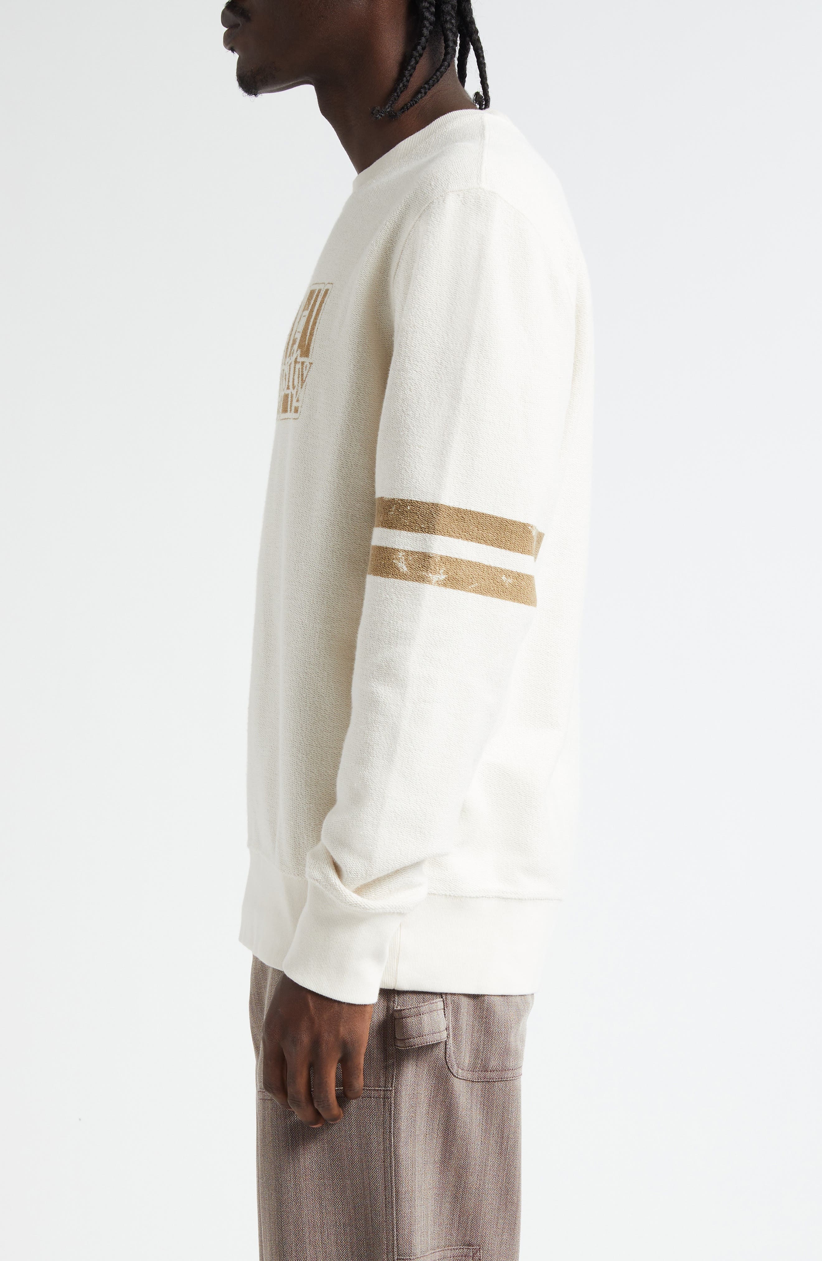 Golden Goose Journey Logo Graphic Crewneck Sweatshirt in Artic Wolf at Nordstrom - 4