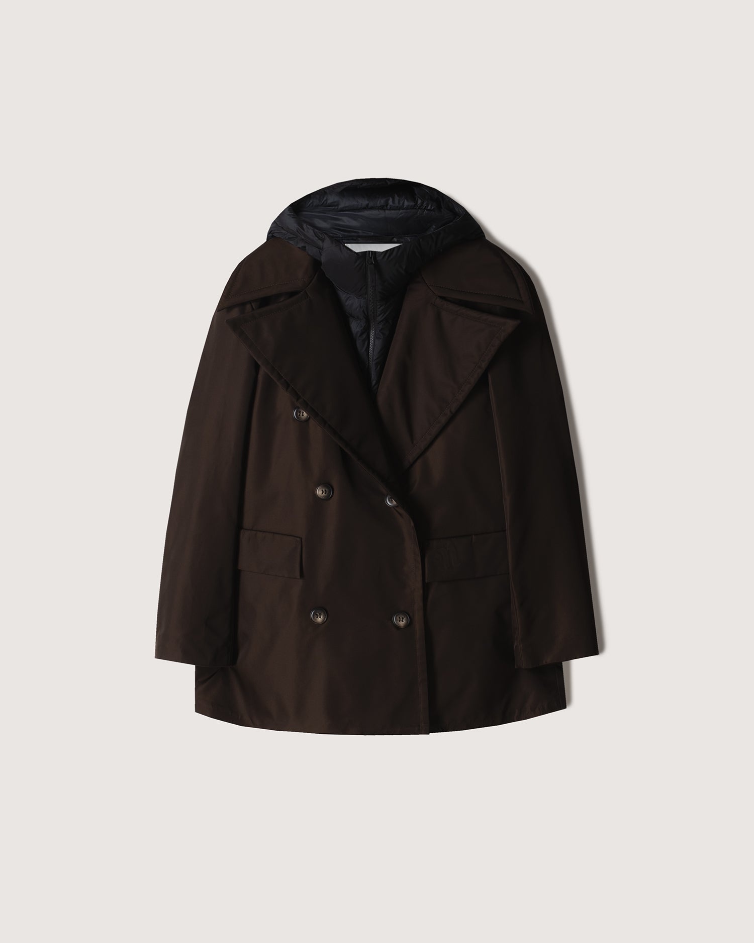 Hooded Pea Coat - 1