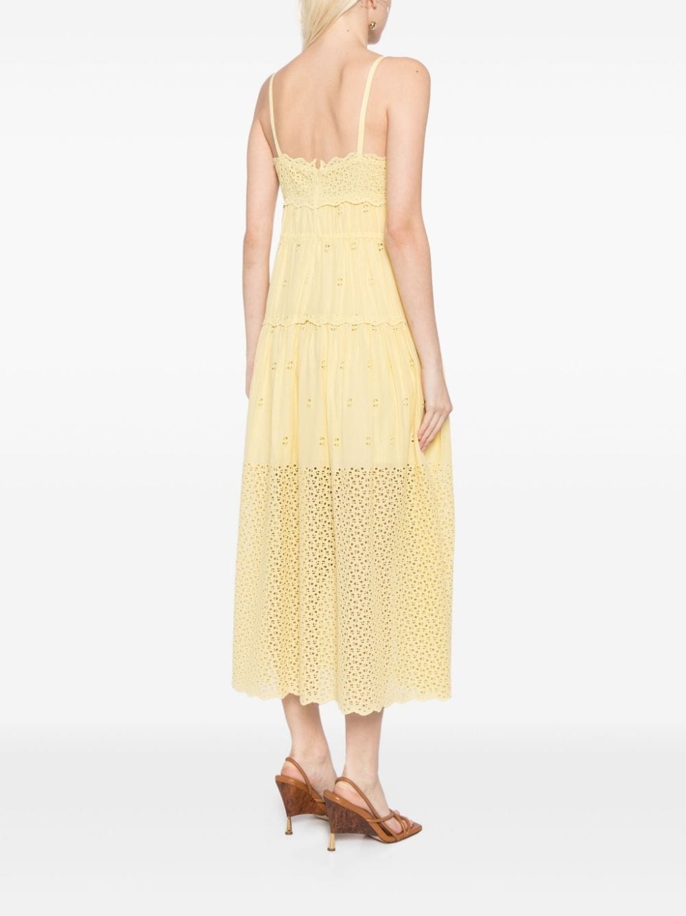 Isadore broderie-anglaise midi dress - 4