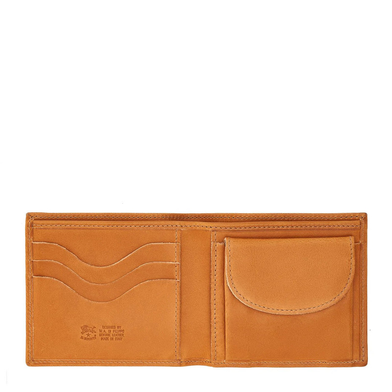 IL BISONTE Men's Bifold Wallet Natural outlook