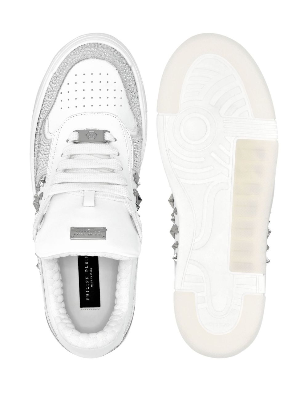 stud-embellished sneakers - 4