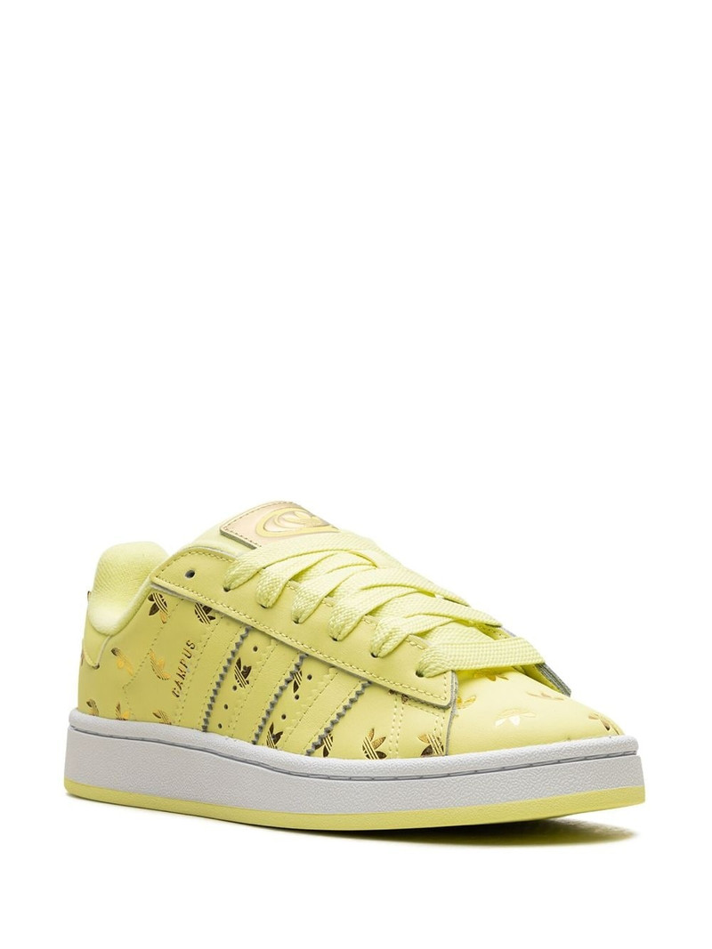 adidas Campus 00s "Allover Debossed Trefoils-Pulse Yellow" sneakers outlook