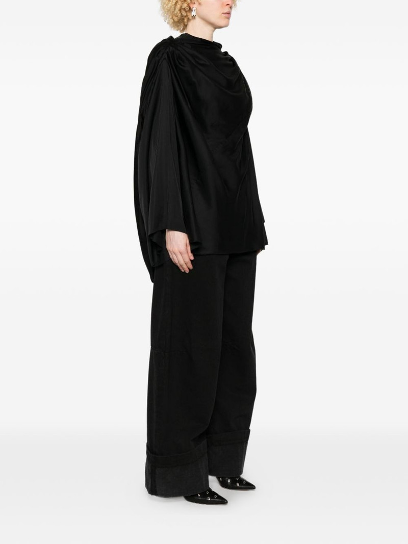draped button top 3