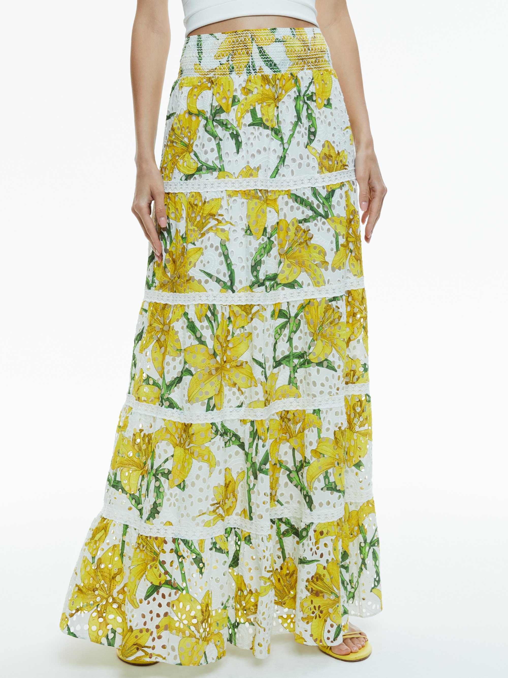 AISHA TIERED MAXI SKIRT - 2