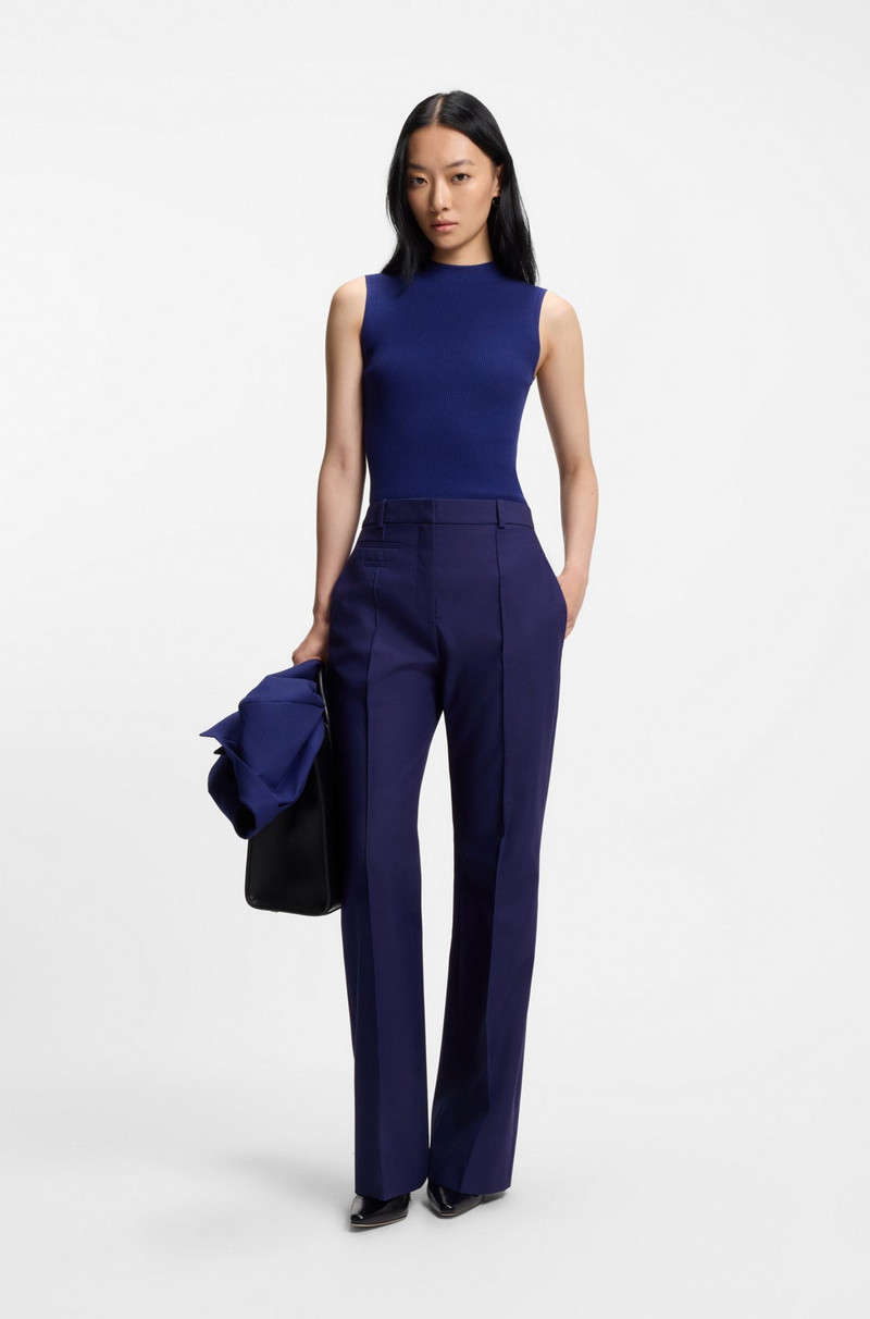 BOSS FLARED-LEG TROUSERS IN VIRGIN-WOOL TWILL outlook