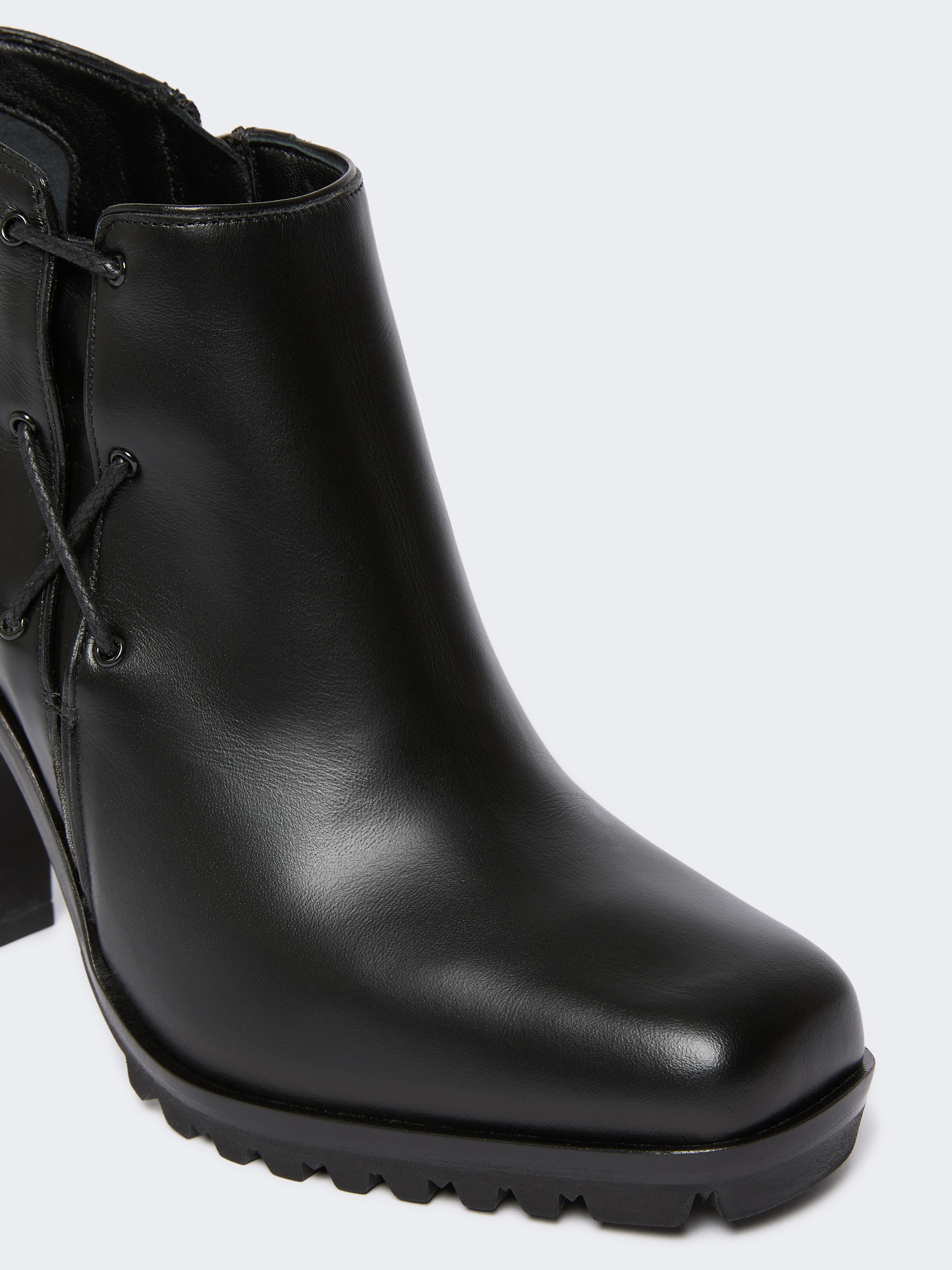 BRAIDY Smooth leather booties - 4