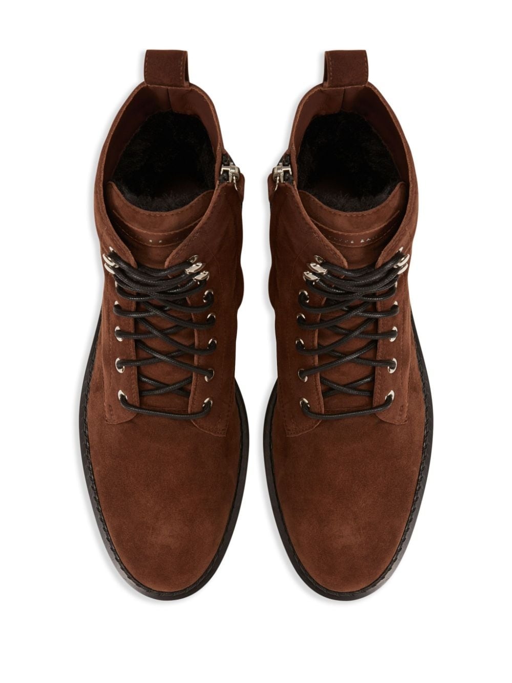 Bassline lace-up suede boots - 4