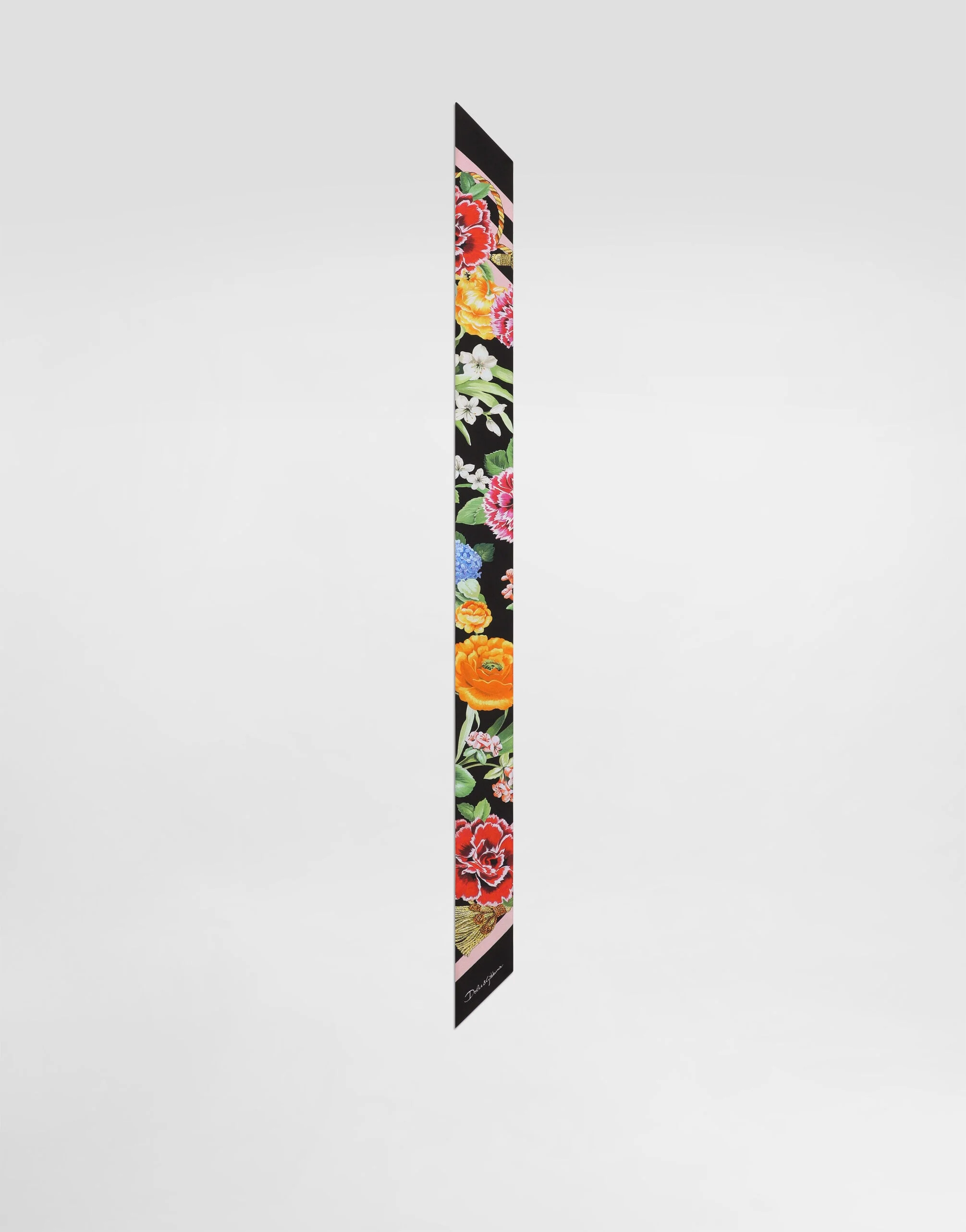 Floral-print twill headscarf (6x100) - 1