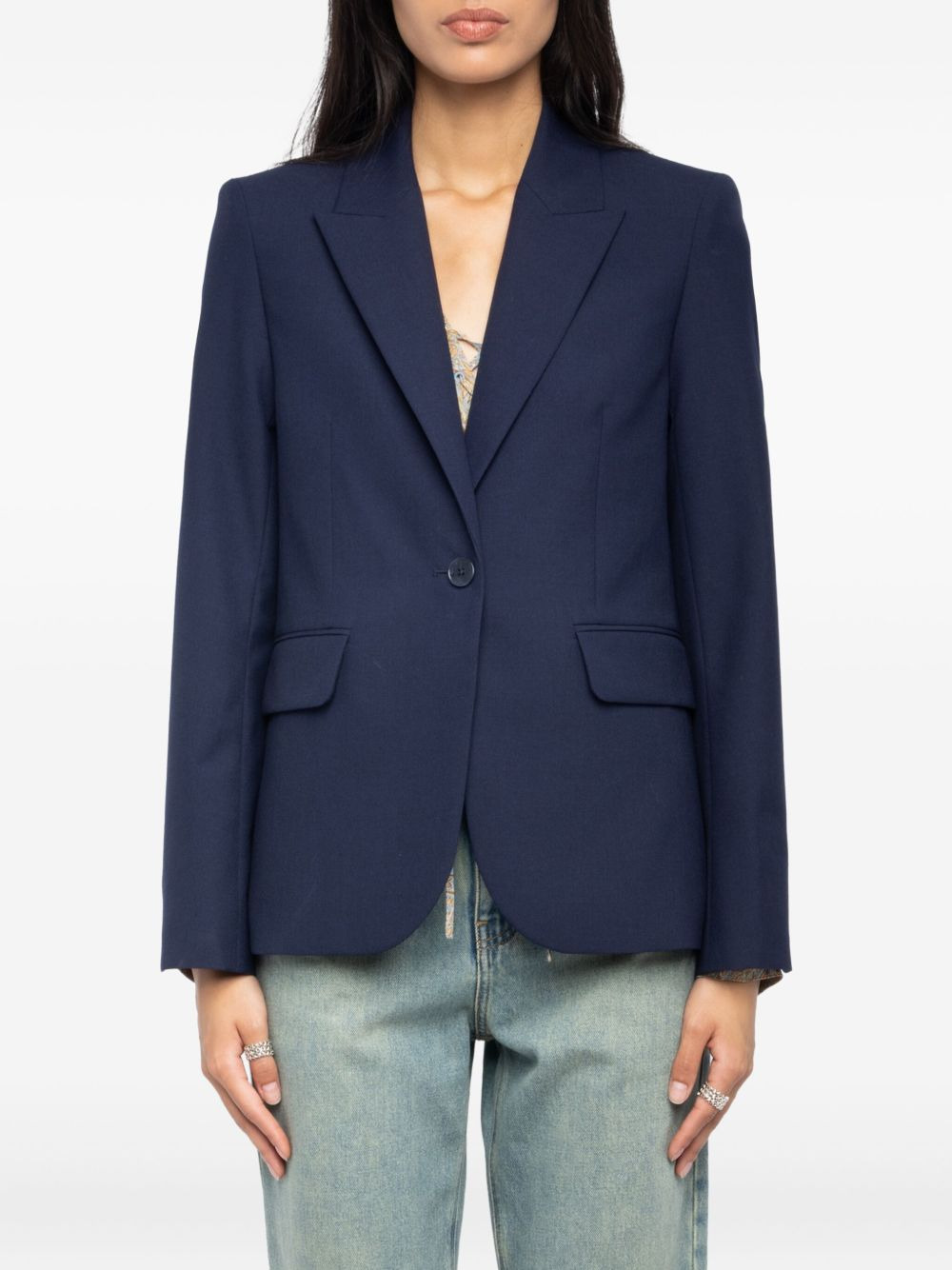 single-button blazer - 4