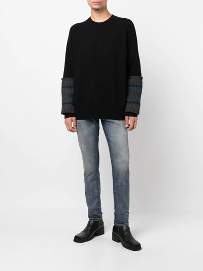 Diesel K-Liff striped-overlay jumper outlook