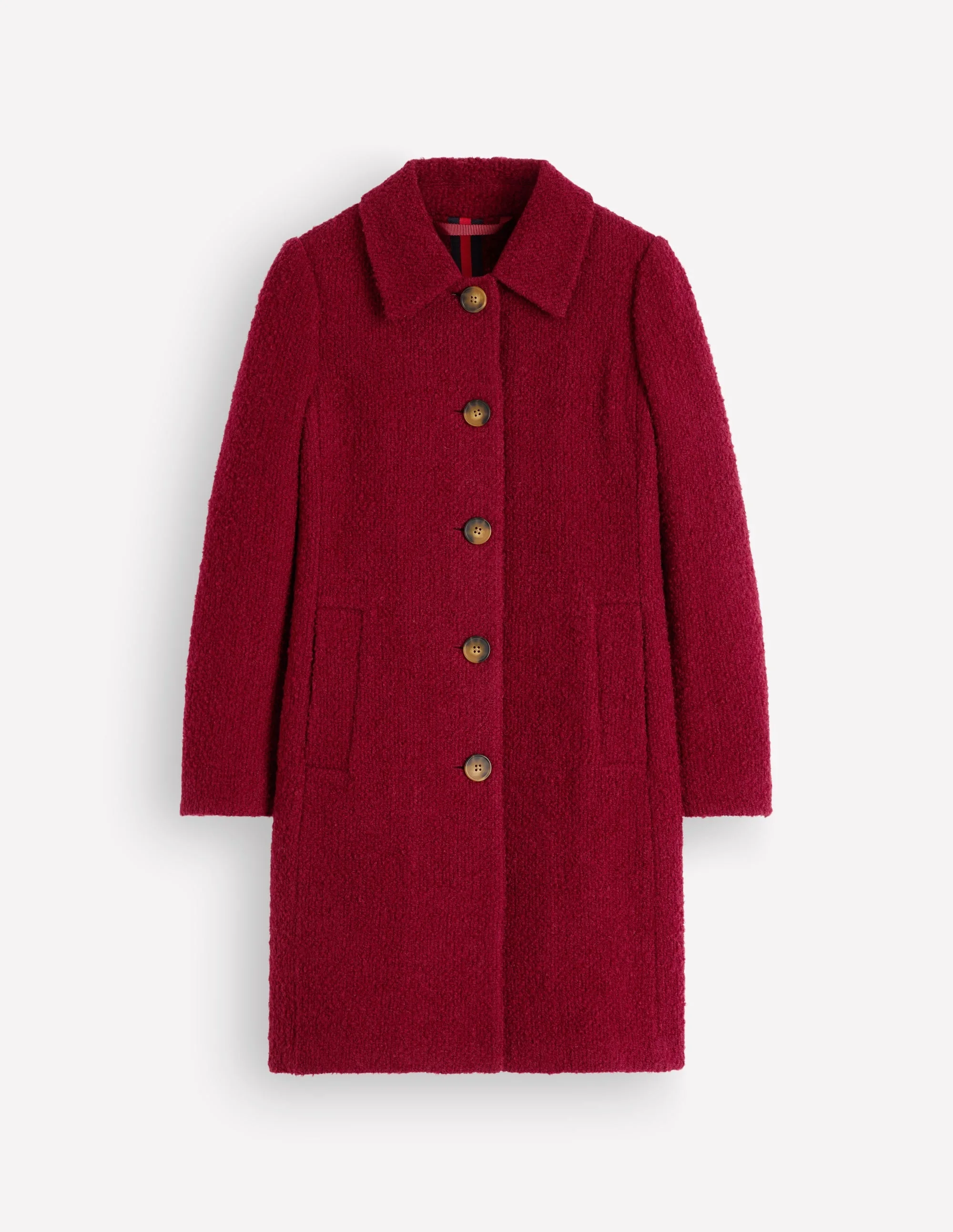 Aylesford Wool Coat-Vino - 1