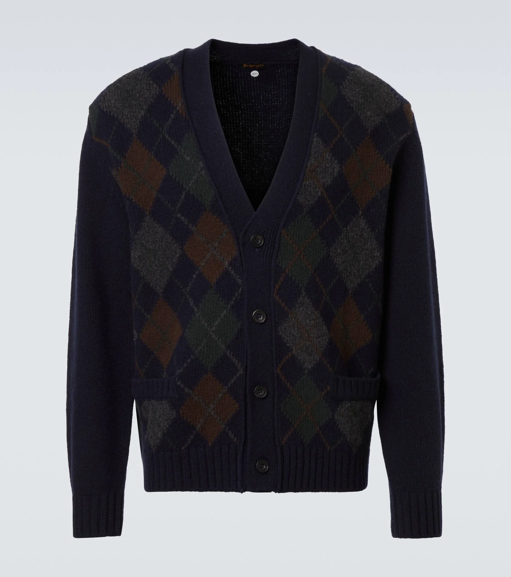 Argyle wool cardigan - 1