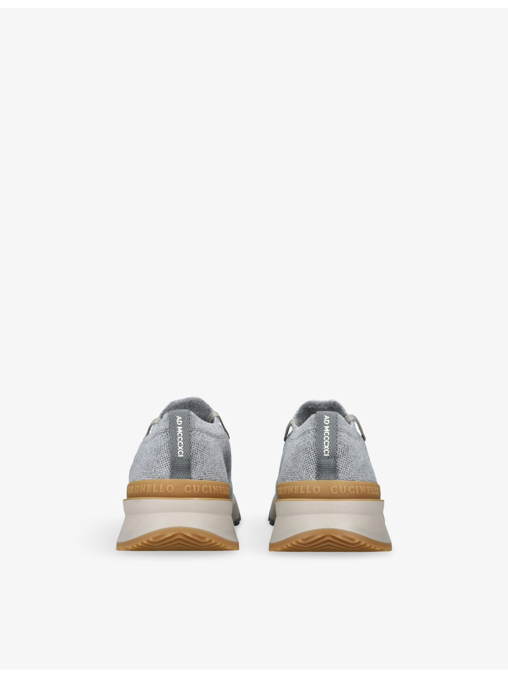 Brand-Embossed Knitted Trainers - 4