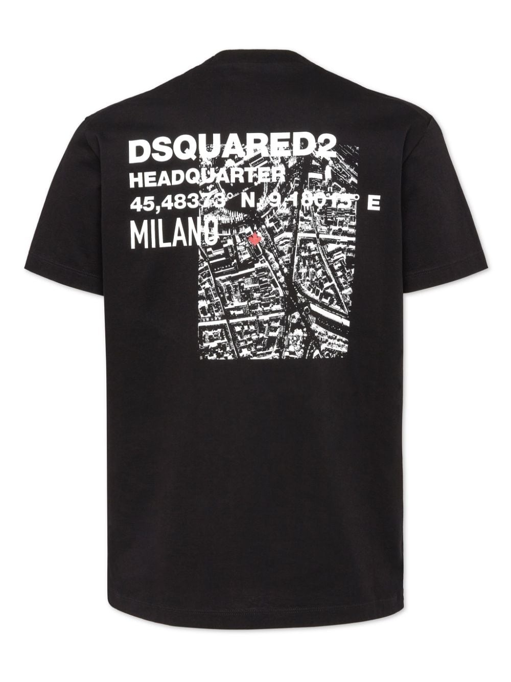 map-print cotton T-shirt - 2
