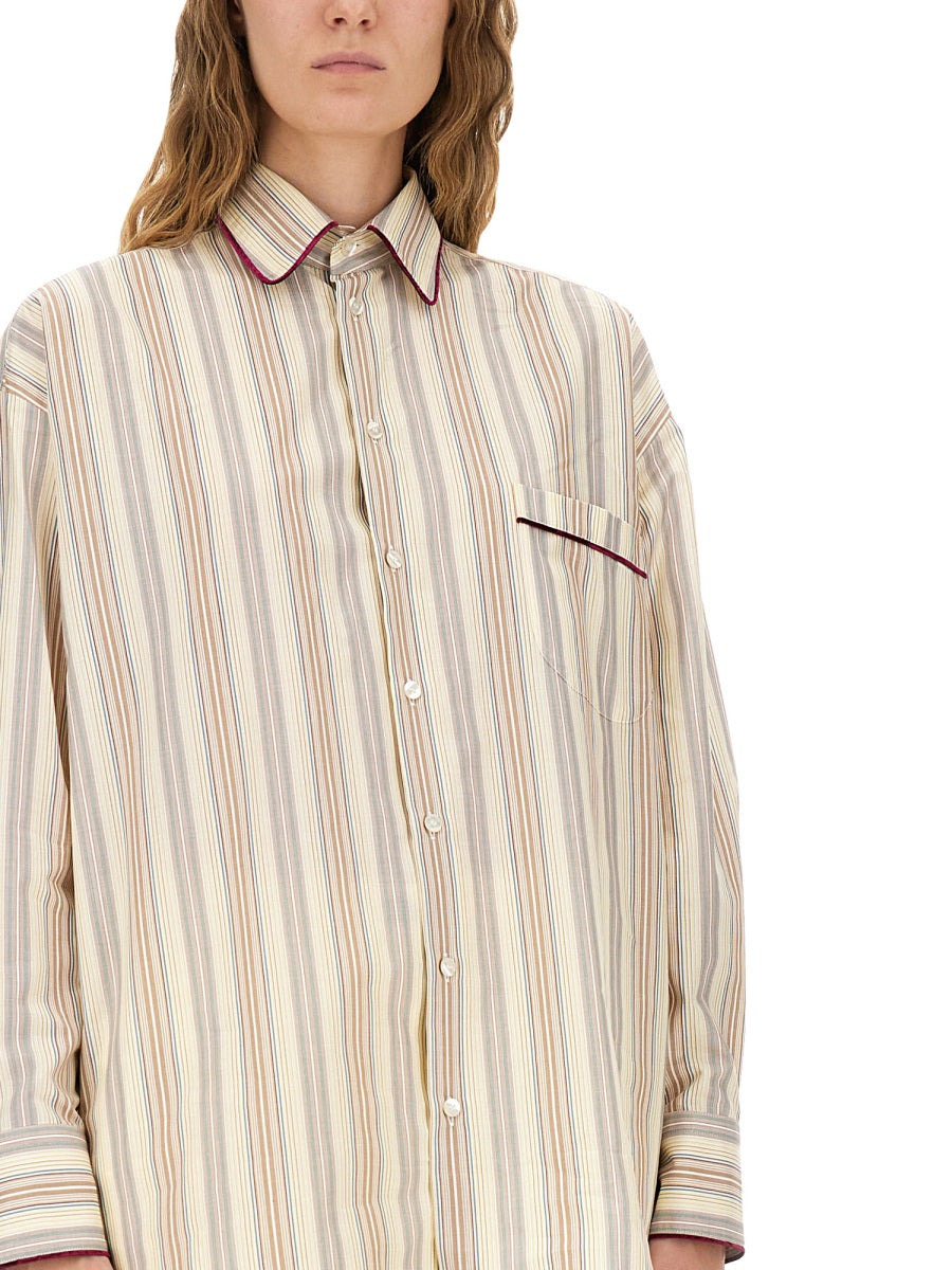 Etro Women Striped Cotton Shirt - 4