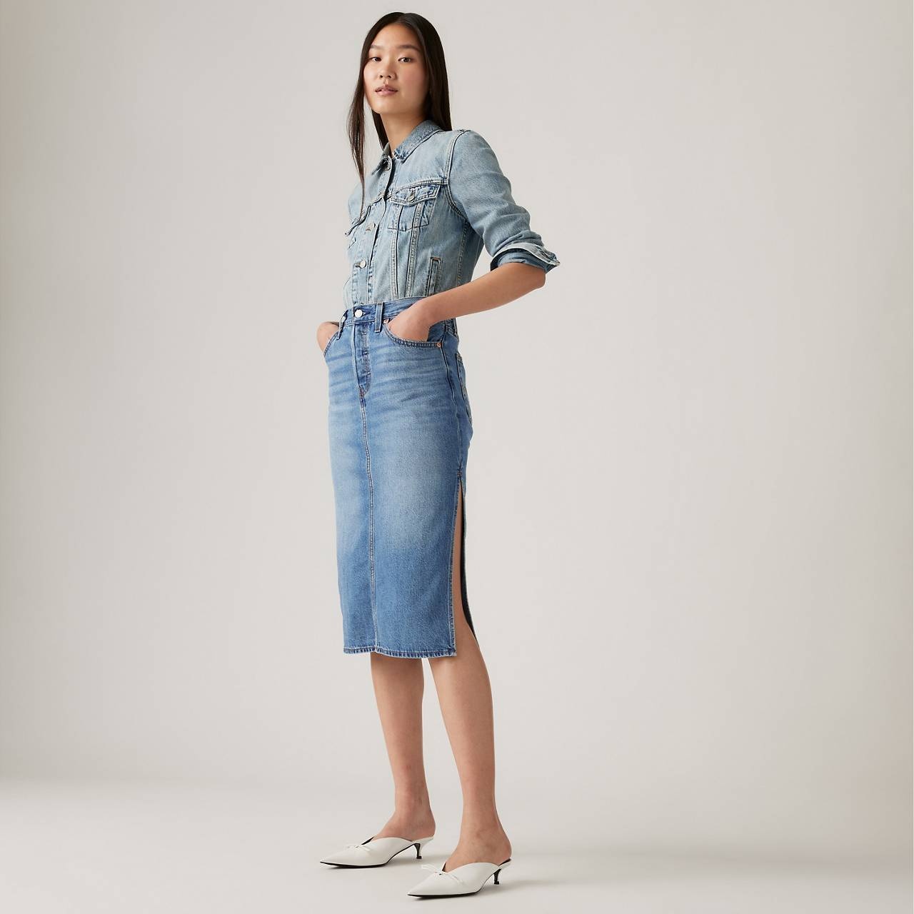 SIDE SLIT SKIRT - 3