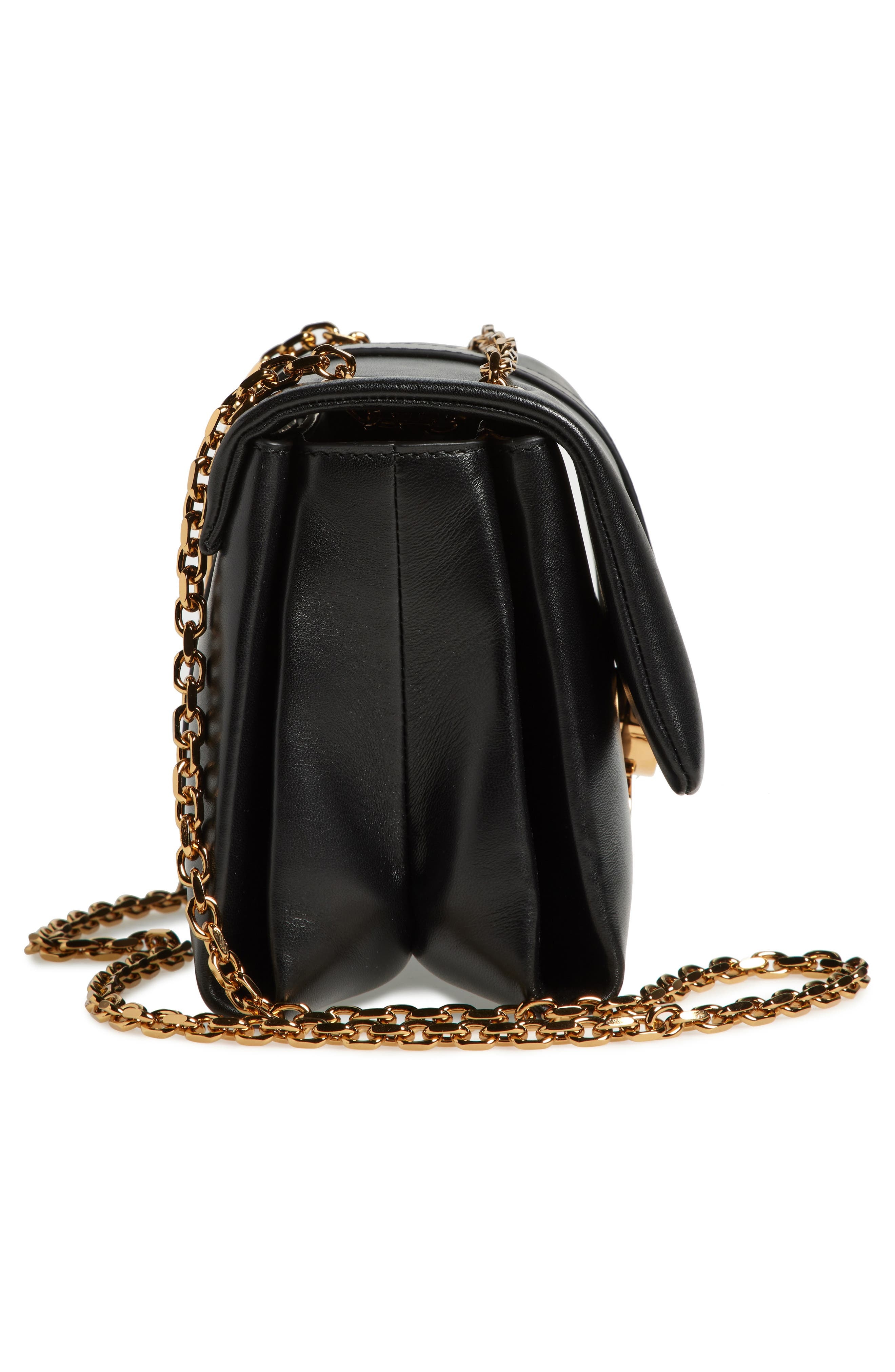 Versace Medusa 95 Kleio Leather Shoulder Bag in Black-Versace Gold at Nordstrom - 6
