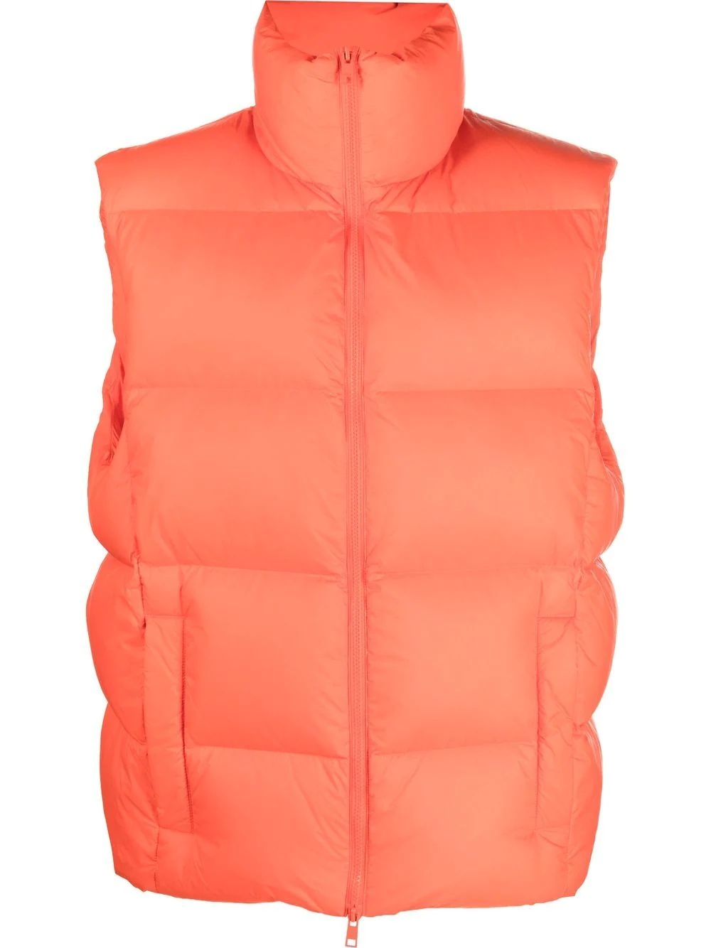 padded zip gilet - 1