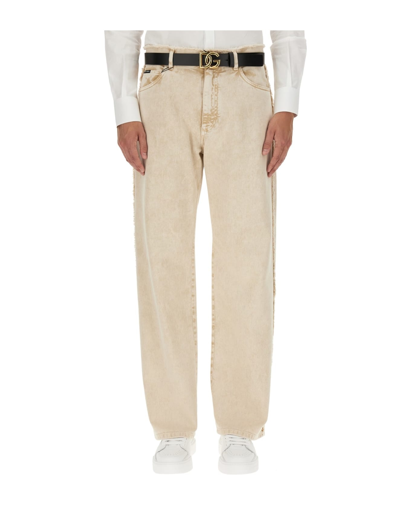 Wide-leg Jeans With Logo Plaque - 1
