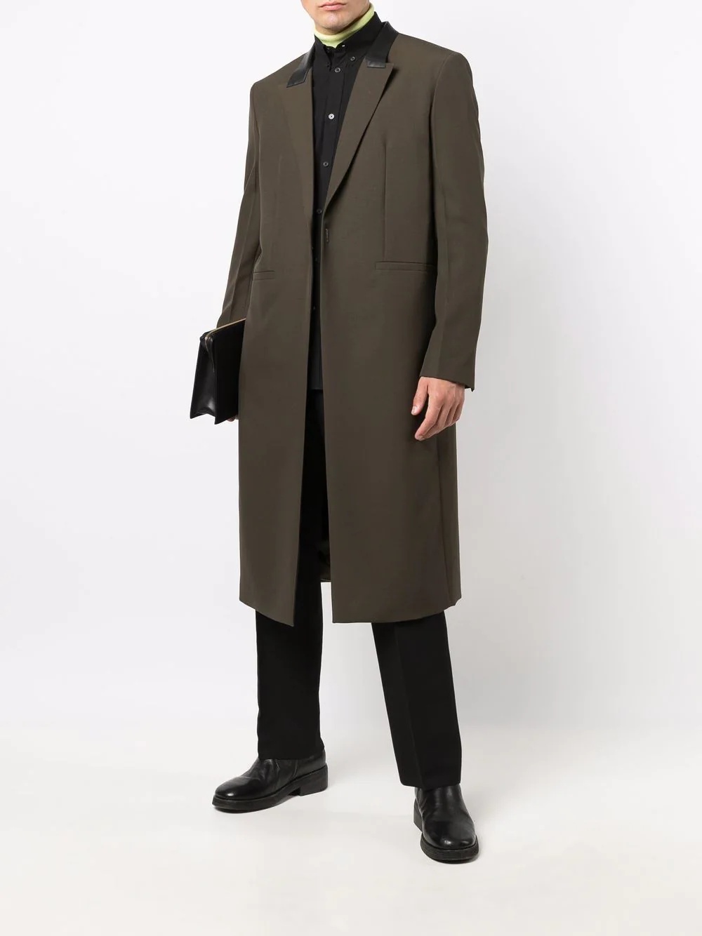 single-breasted wool coat - 2