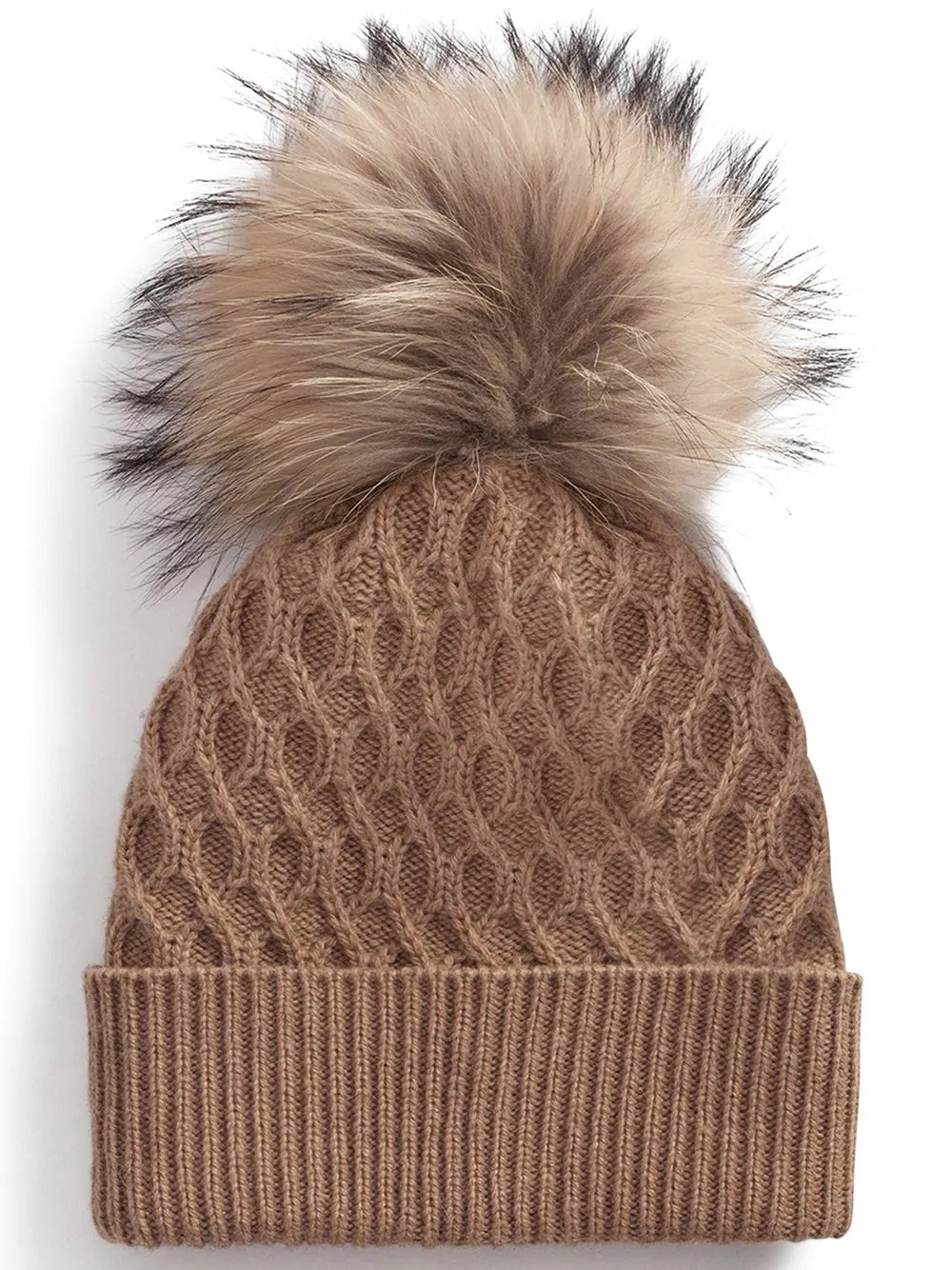 cable-knit beanie hat - 1