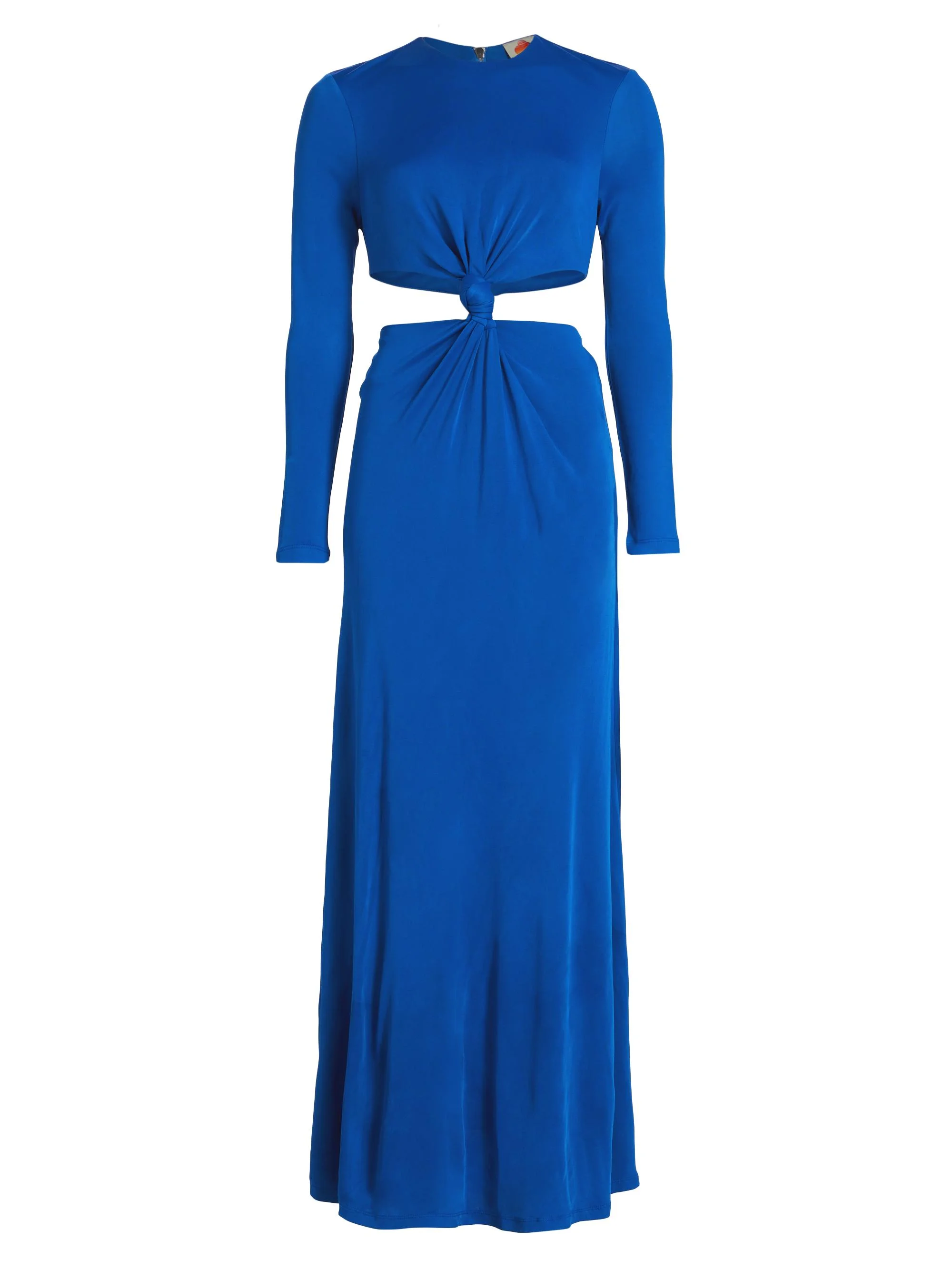Women's Knotted Cut-Out Maxi Dress - Medium Blue - 1