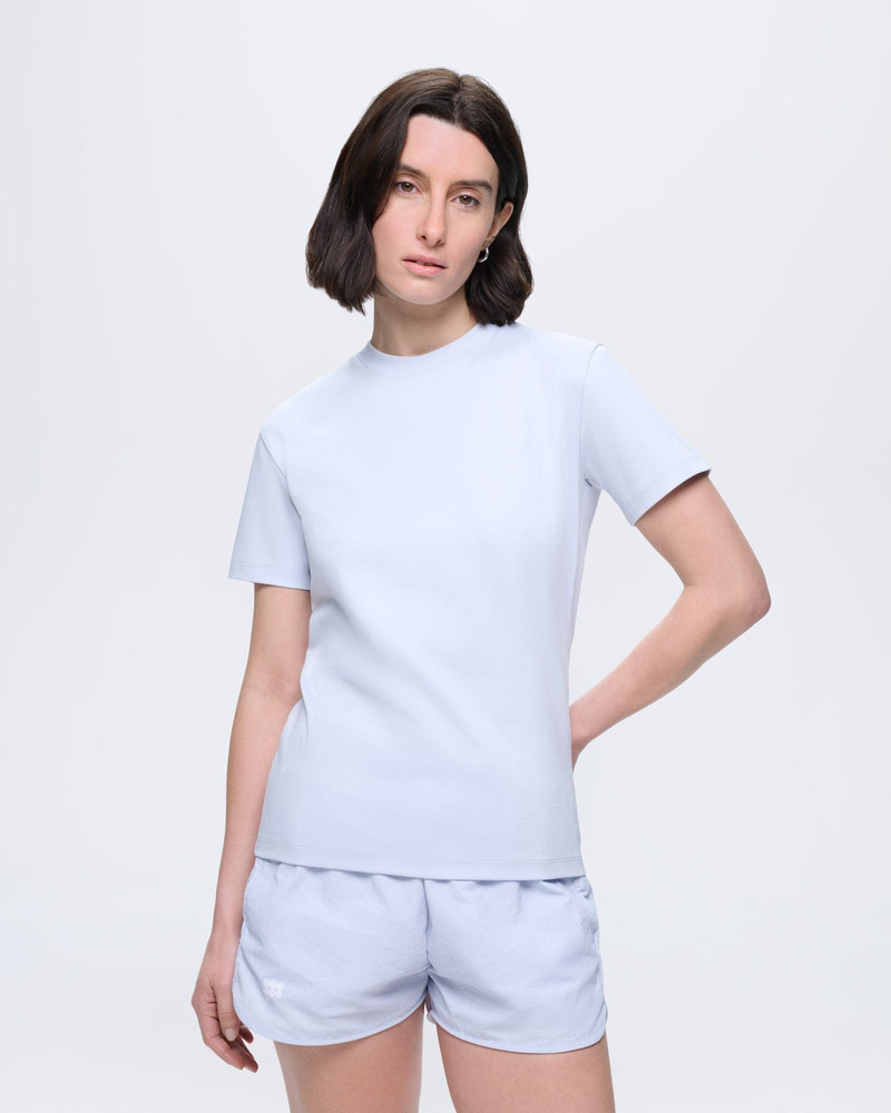 PANGAIA Womens Interlock T-Shirt - Ice Grey outlook
